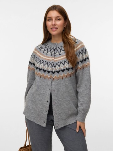 Vero Moda Curve Knit cardigan 'VMCTammy' in Grey: front