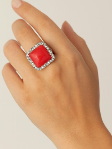 COLLEZIONE ALESSANDRO Ring 'Bling Red' in Red: front