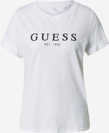 T-shirt GUESS en blanc : devant