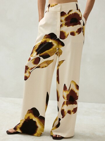 Next Wide leg Pants in Beige: front