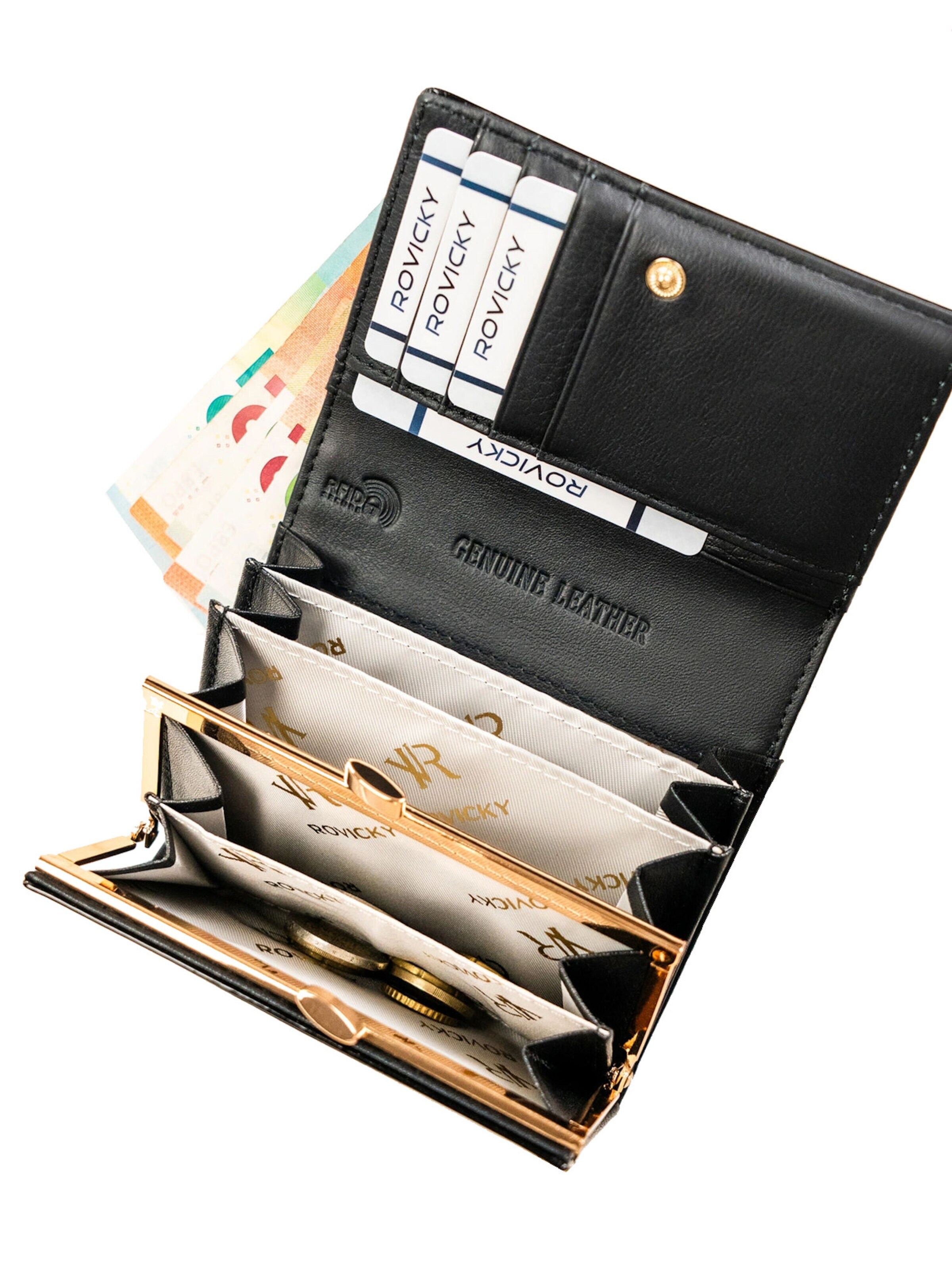 Tomshop24-7 Wallet 'Rovicky-Lack RFID' in Black
