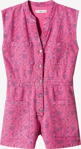 Tuta jumpsuit 'Flora' di MANGO in rosa: frontale