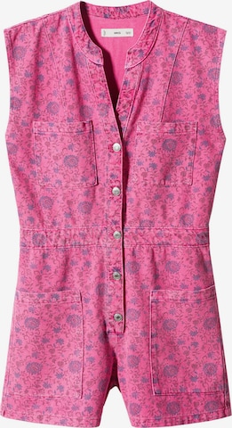 MANGO Jumpsuit 'Flora' in Roze: voorkant