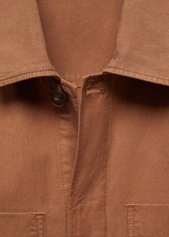 MANGO MAN Slim fit Between-Season Jacket 'Delave' in Brown