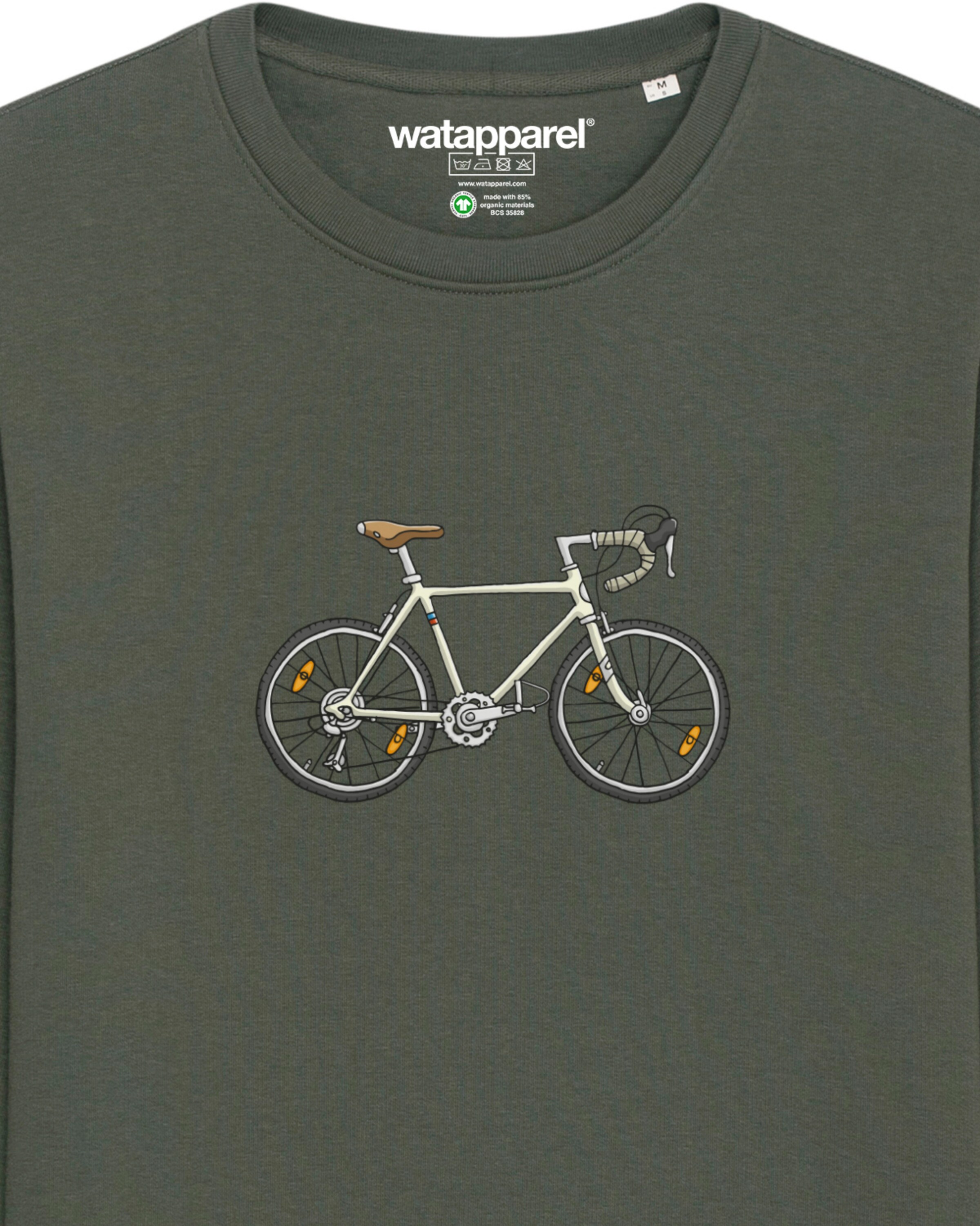 Watapparel Sweatshirt ' Doodle Bike ' in Groen
