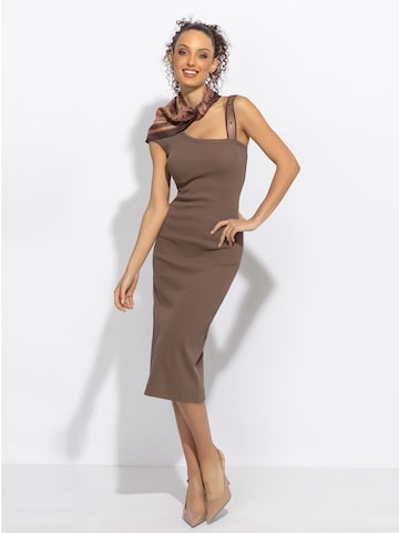 JIORO Dress 'ESSENTIALS' in Brown