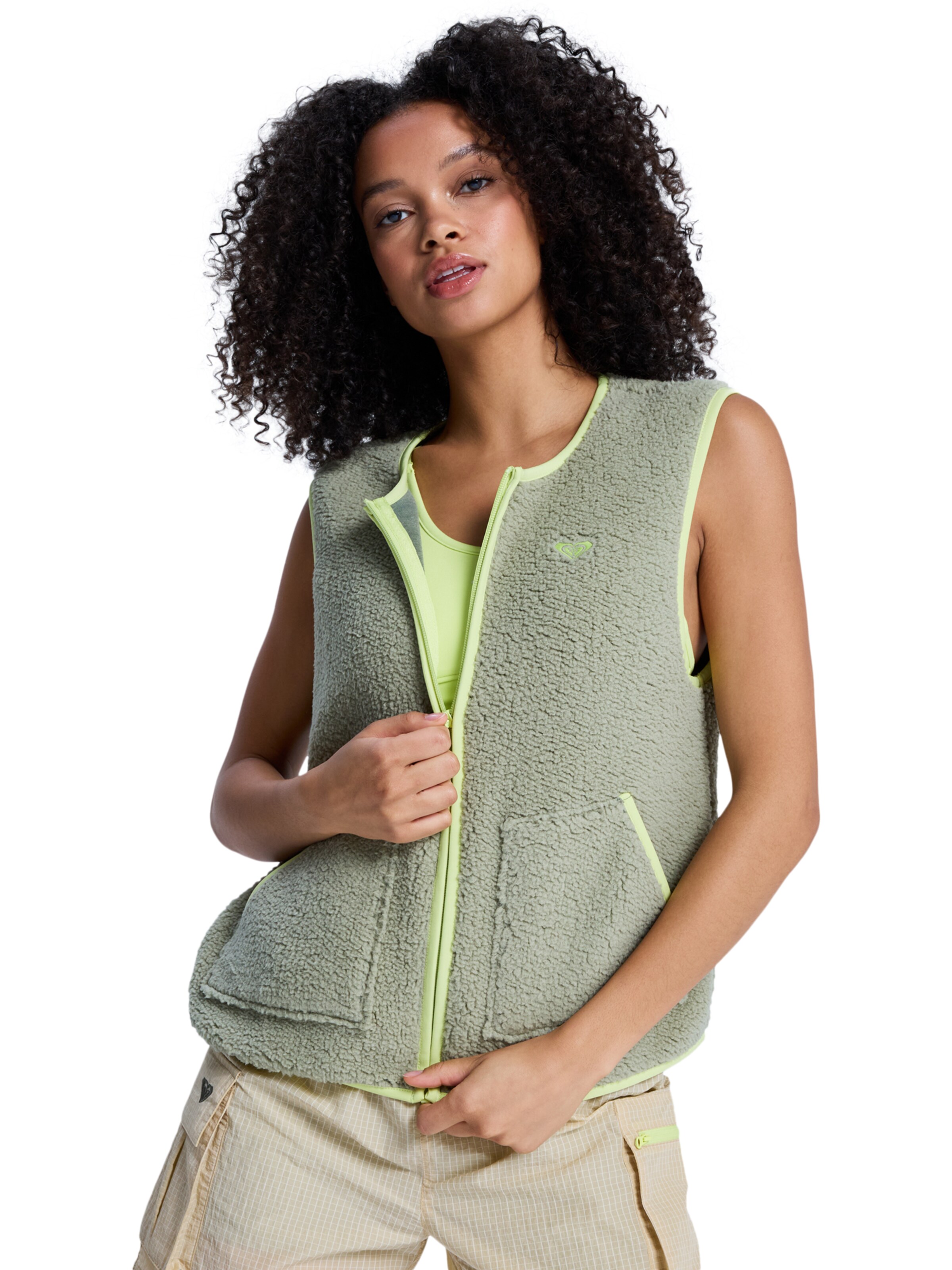 zaļš ROXY Veste 'Boundless Spirit': no priekšpuses