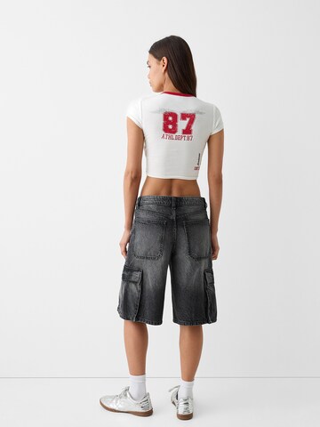 Loosefit Jeans cargo Bershka en noir