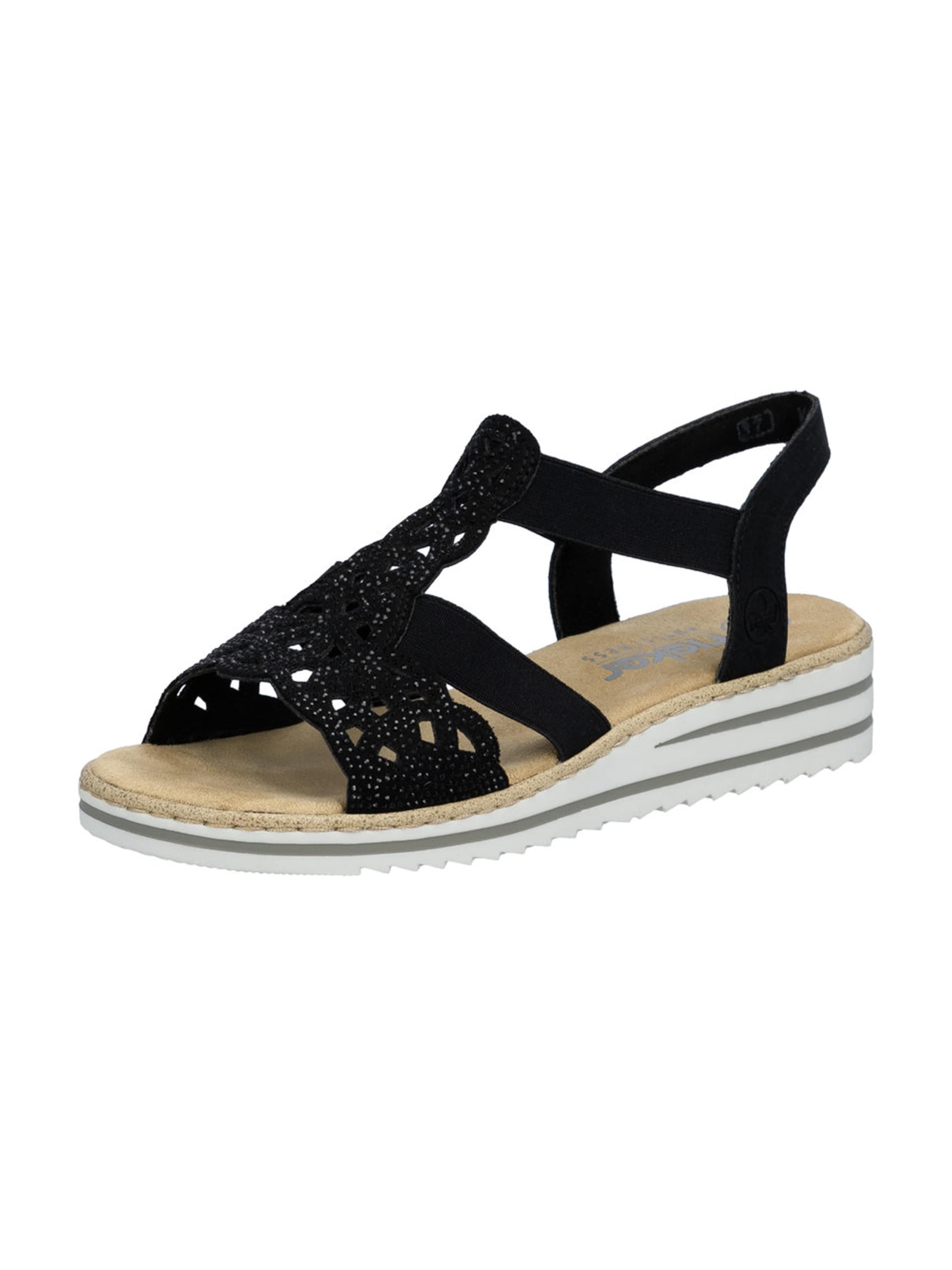 Rieker Remsandal i svart: framsida