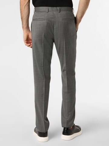 STRELLSON Slim fit Pleat-Front Pants 'Mercer2.0' in Grey