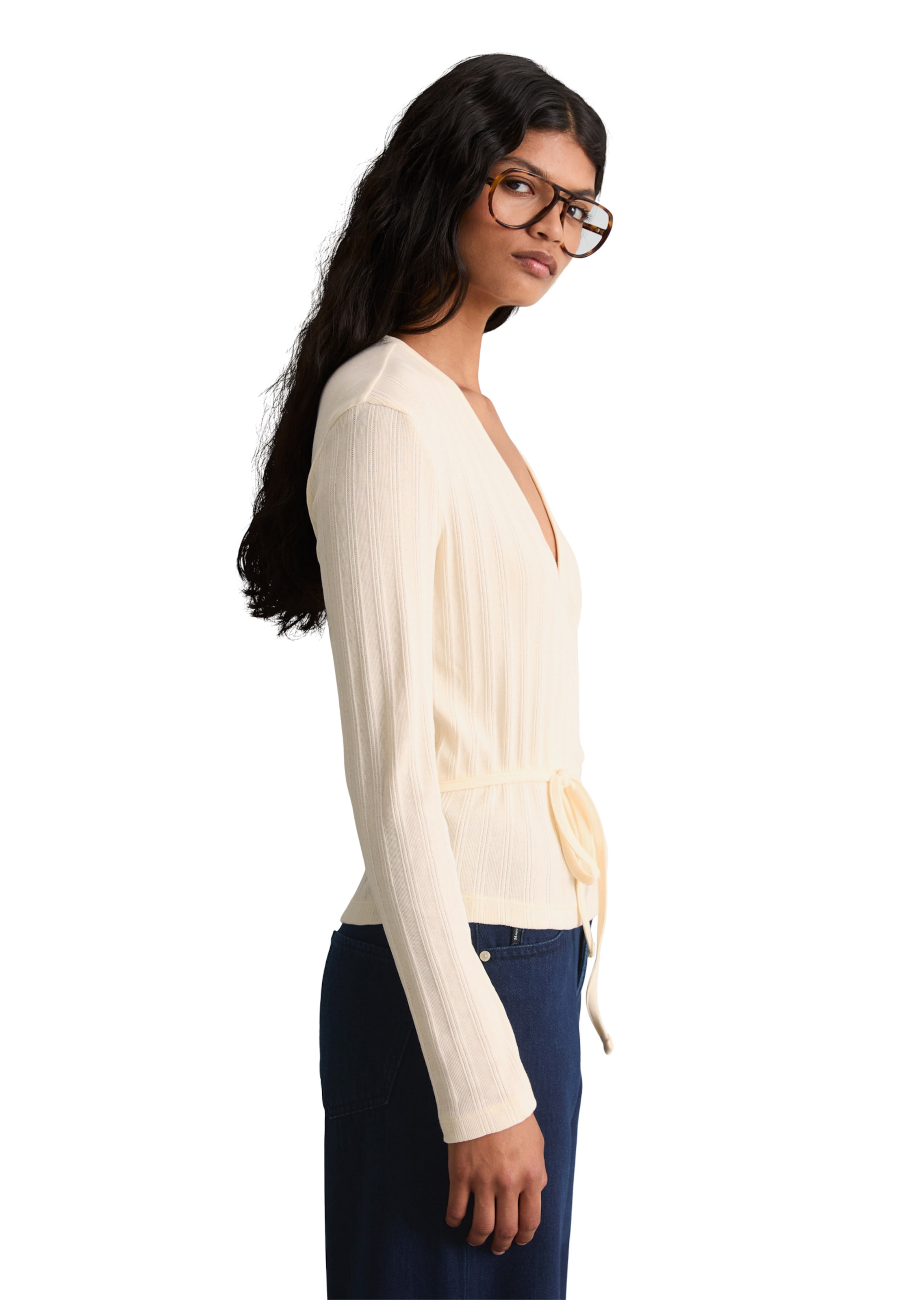 Marc O'Polo DENIM Strickjacke in Weiß