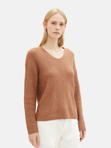 Pull-over TOM TAILOR en marron : devant