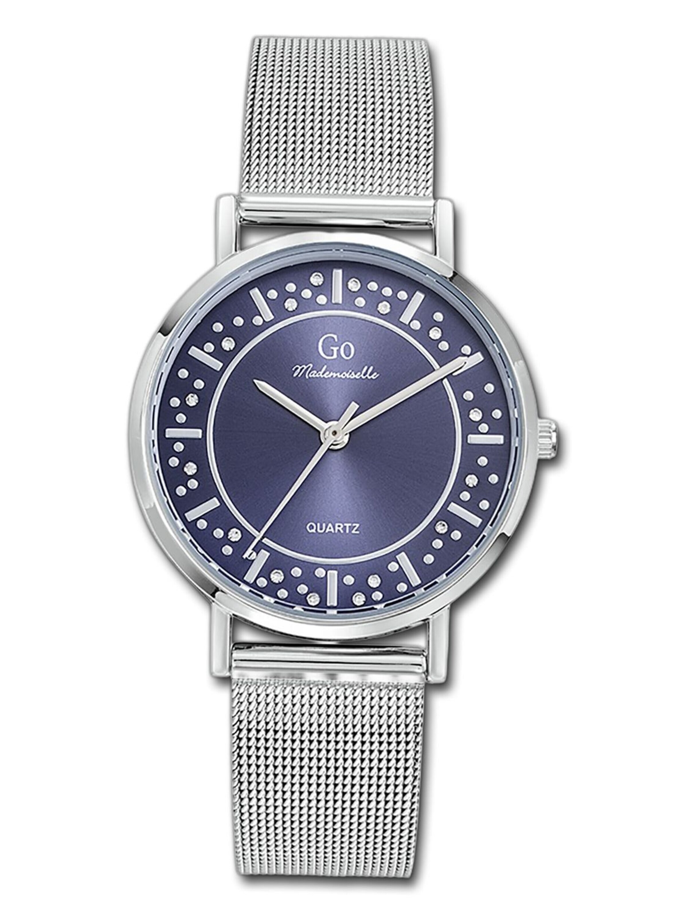 GO GirlOnly - Reloj analógico en plata: frente