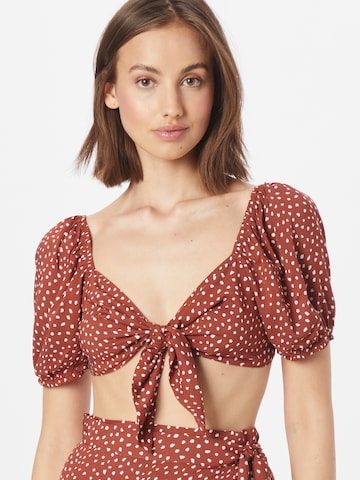 Hunkemöller Blouse 'Ari' in Brown: front