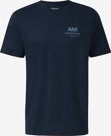 s.Oliver Shirt 's.Oliver - Heren t-shirt' in Blauw: voorkant