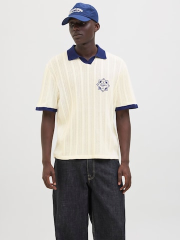 Pull-over JACK & JONES en blanc : devant