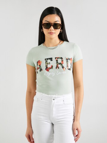 AÉROPOSTALE Shirt in Green: front