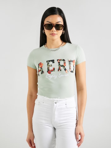 AÉROPOSTALE Shirt in Green: front