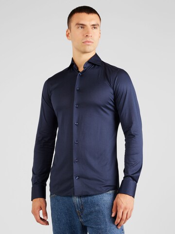 ETON Slim fit Button Up Shirt in Blue: front