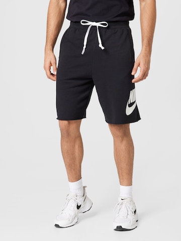 Nike SportswearHlače - crna boja: prednji dio
