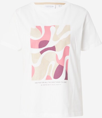 comma casual identity T-shirt i vit: framsida