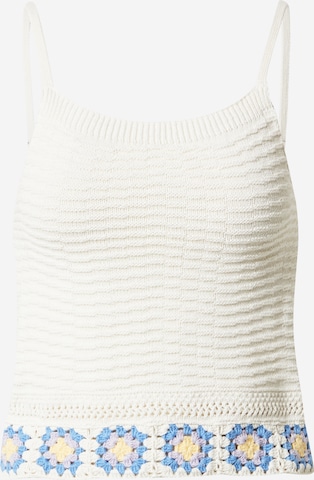 Mavi Knitted Top in White: front