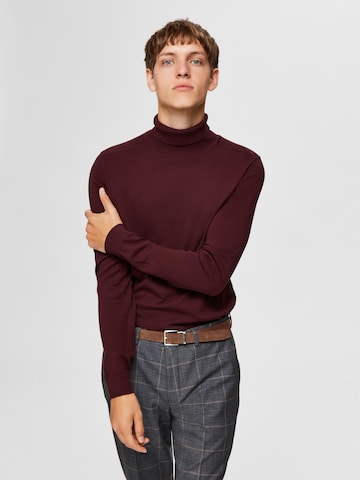 SELECTED HOMME Regular fit Sweater 'Berg' in Red: front