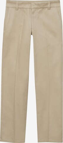 Pull&Bear Loose fit Trousers with creases in Beige: front