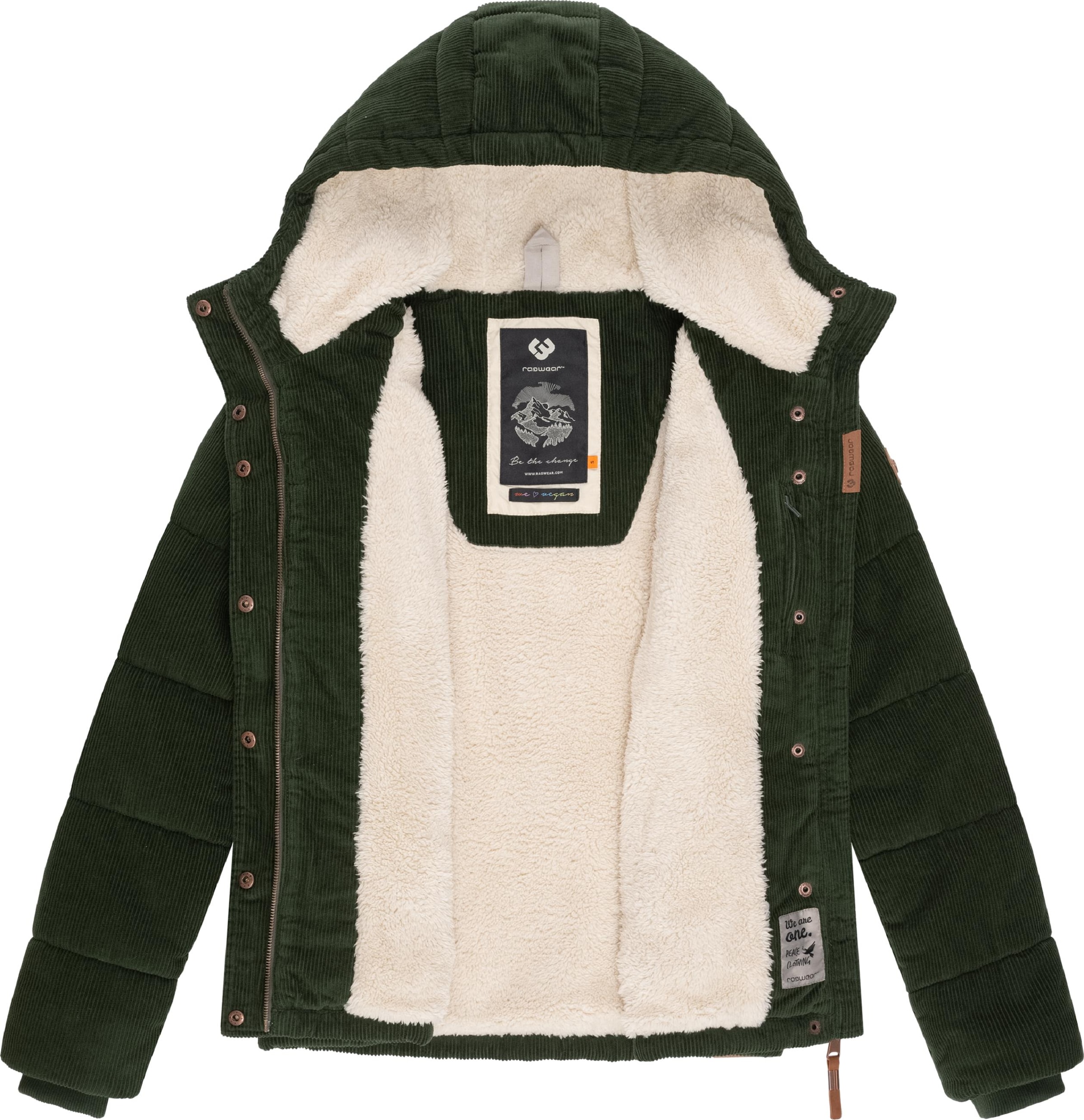 Veste d’hiver 'Wuggys' Ragwear en vert