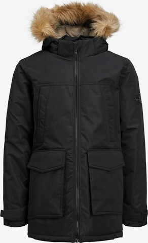 Jack & Jones Junior Winterjas 'Craft' in Zwart: voorkant