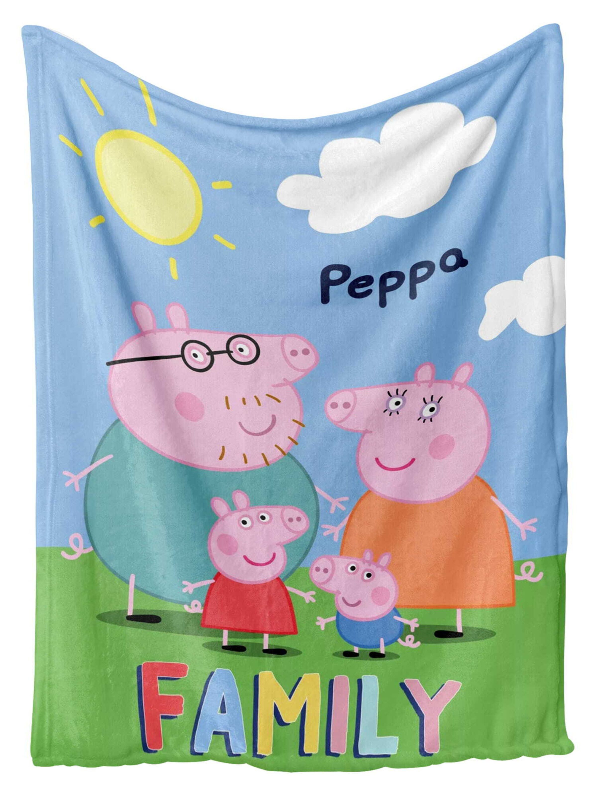 Copertina per neonati di Peppa Pig in blu: frontale