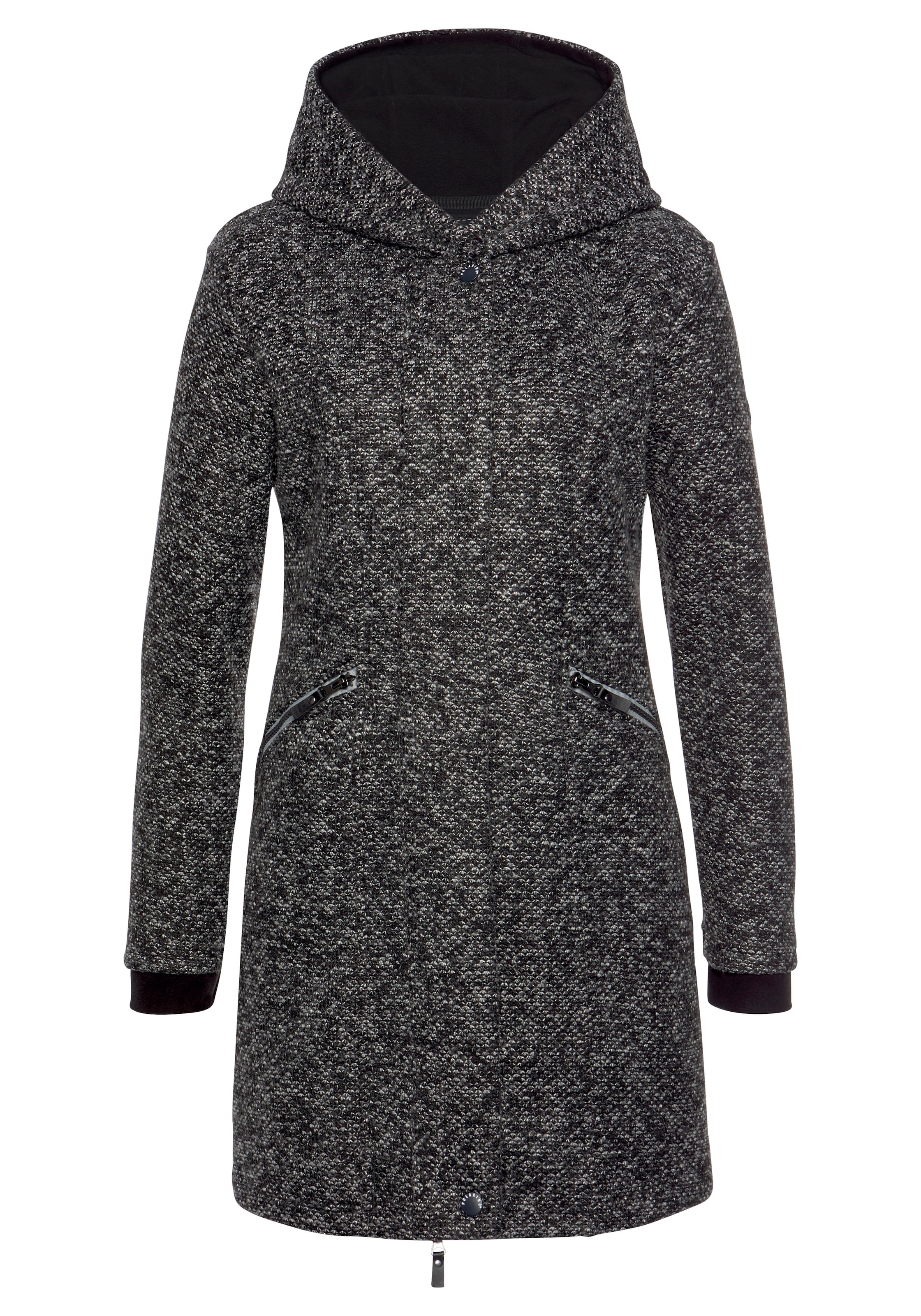 POLARINO Outdoormantel in Grau: Vorderseite