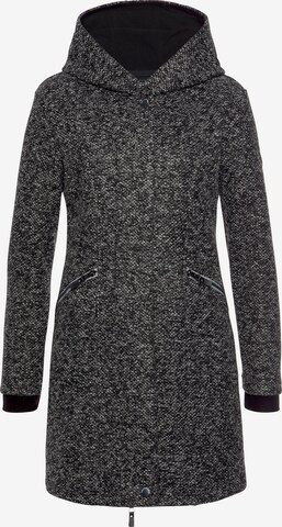 POLARINO Between-Seasons Coat in Grey: front