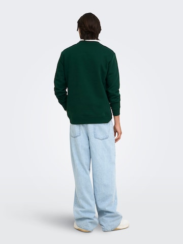 Only & Sons Sweatshirt 'ONSConnor' in Groen