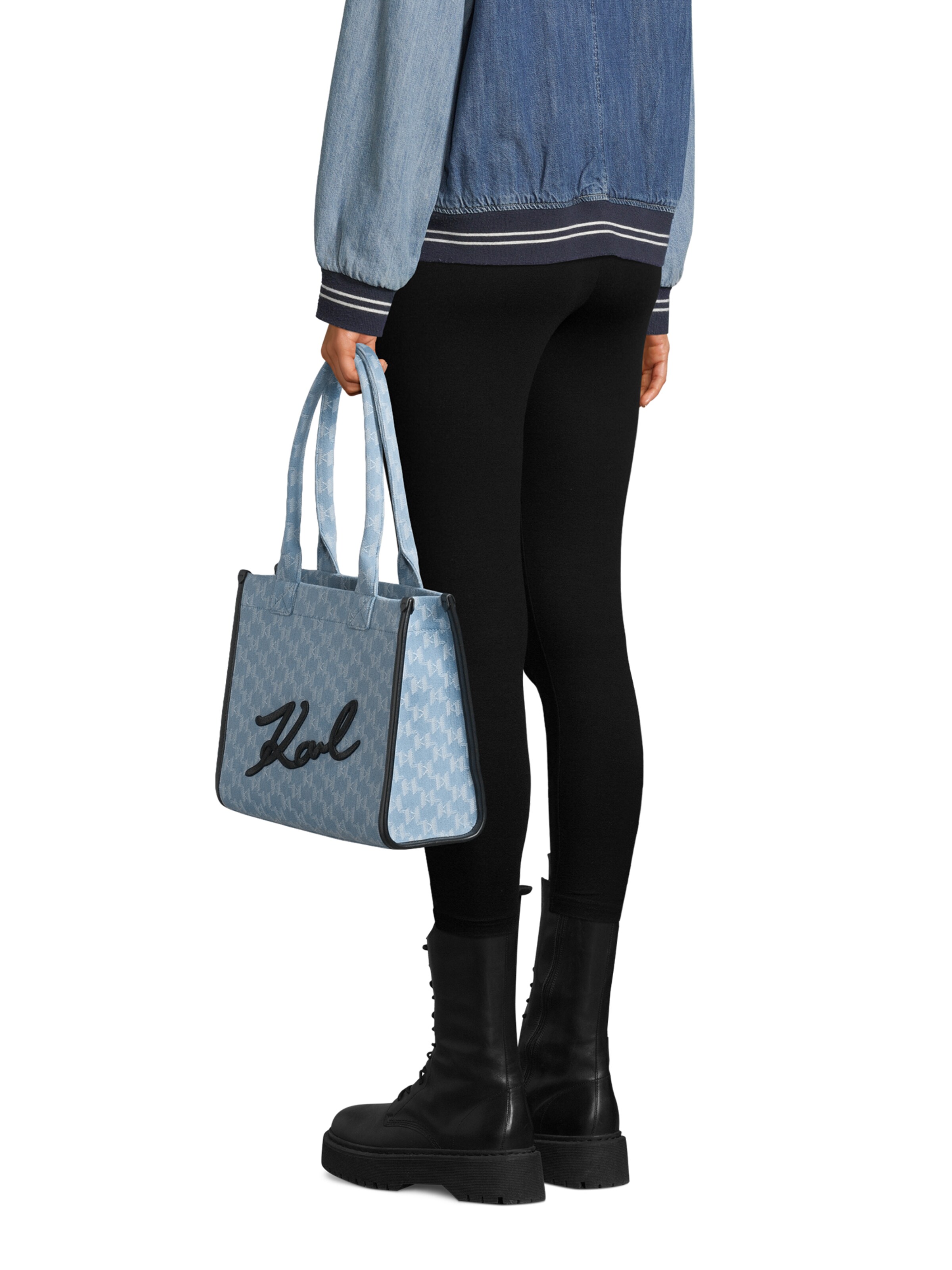 Shopper 'Skuare' di Karl Lagerfeld in blu: frontale