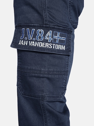 Loosefit Jeans cargo ' Arnor ' Jan Vanderstorm en bleu