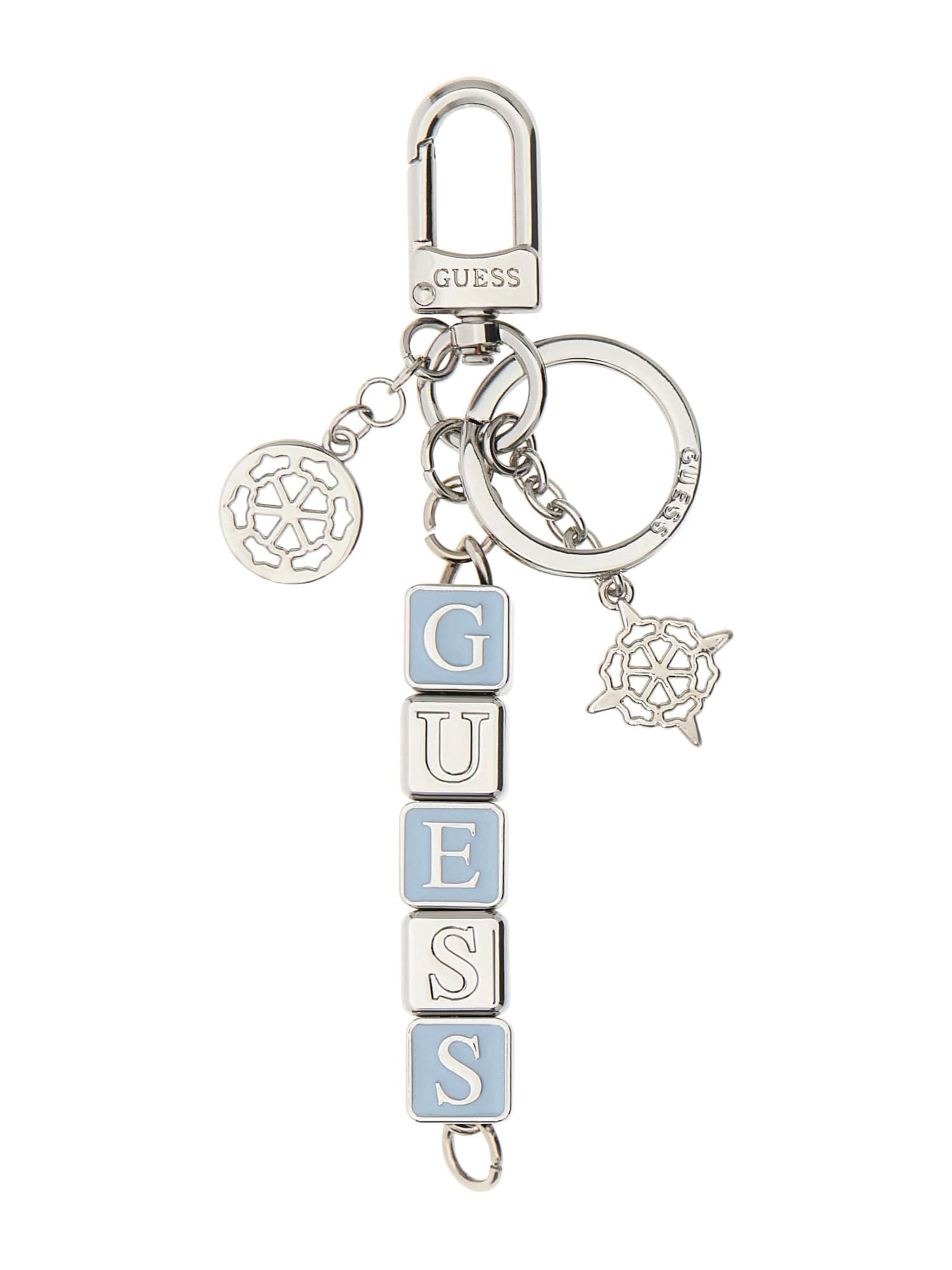 GUESS Key Ring in Blue: front