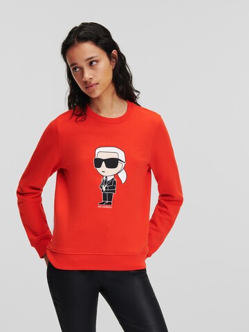 Karl Lagerfeld Sweatshirt 'Ikonik 2.0' in Rood: voorkant