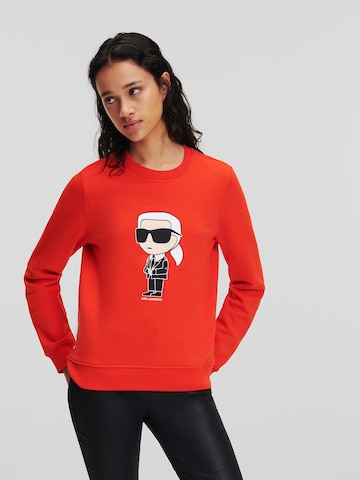 Karl Lagerfeld Sweatshirt 'Ikonik 2.0' in Rood: voorkant
