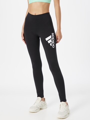 ADIDAS SPORTSWEAR Skinny Workout Pants 'Future Icons Badge Of Sport' in Black: front