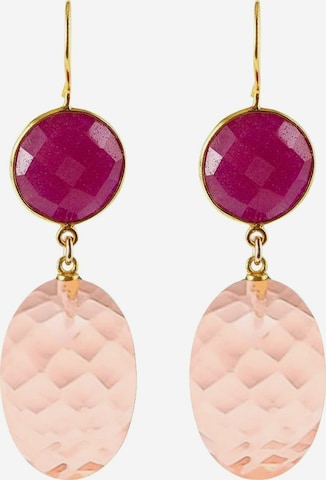 Boucles d'oreilles Gemshine en rose : devant