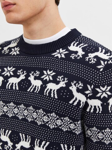 SELECTED HOMME Sweater 'Deer' in Blue