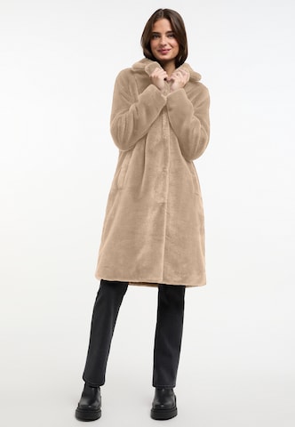 Frieda & Freddies NY Fake Fur Coat (Fellimitatmantel) in Beige: Vorderseite