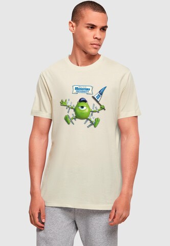 ABSOLUTE CULT T-Shirt 'Monster University - Taped Mike' in Beige: Vorderseite