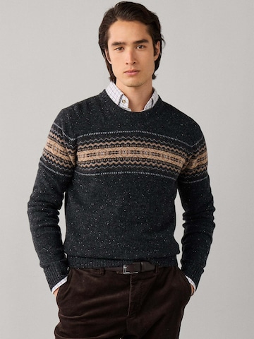 Hackett London Trui in Grijs: voorkant