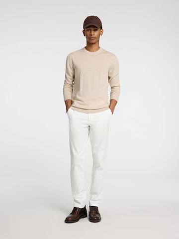 Slimfit Pantaloni '16087663' di SELECTED in bianco