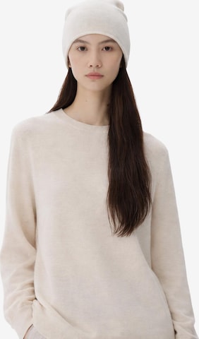 GOBI Cashmere Pullover 'Cashmere Hat & Sweater Set' in Weiß: Vorderseite