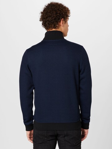 TOM TAILOR Zip-Up Hoodie in Blue