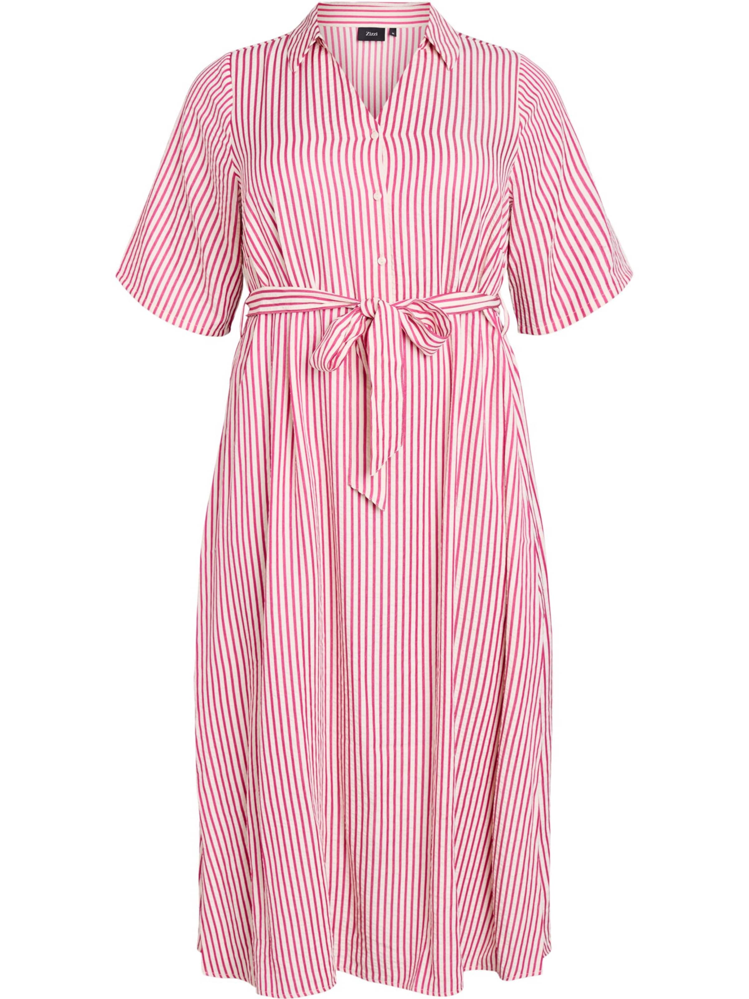 Zizzi Kleid 'Canavas' in Pink: Vorderseite