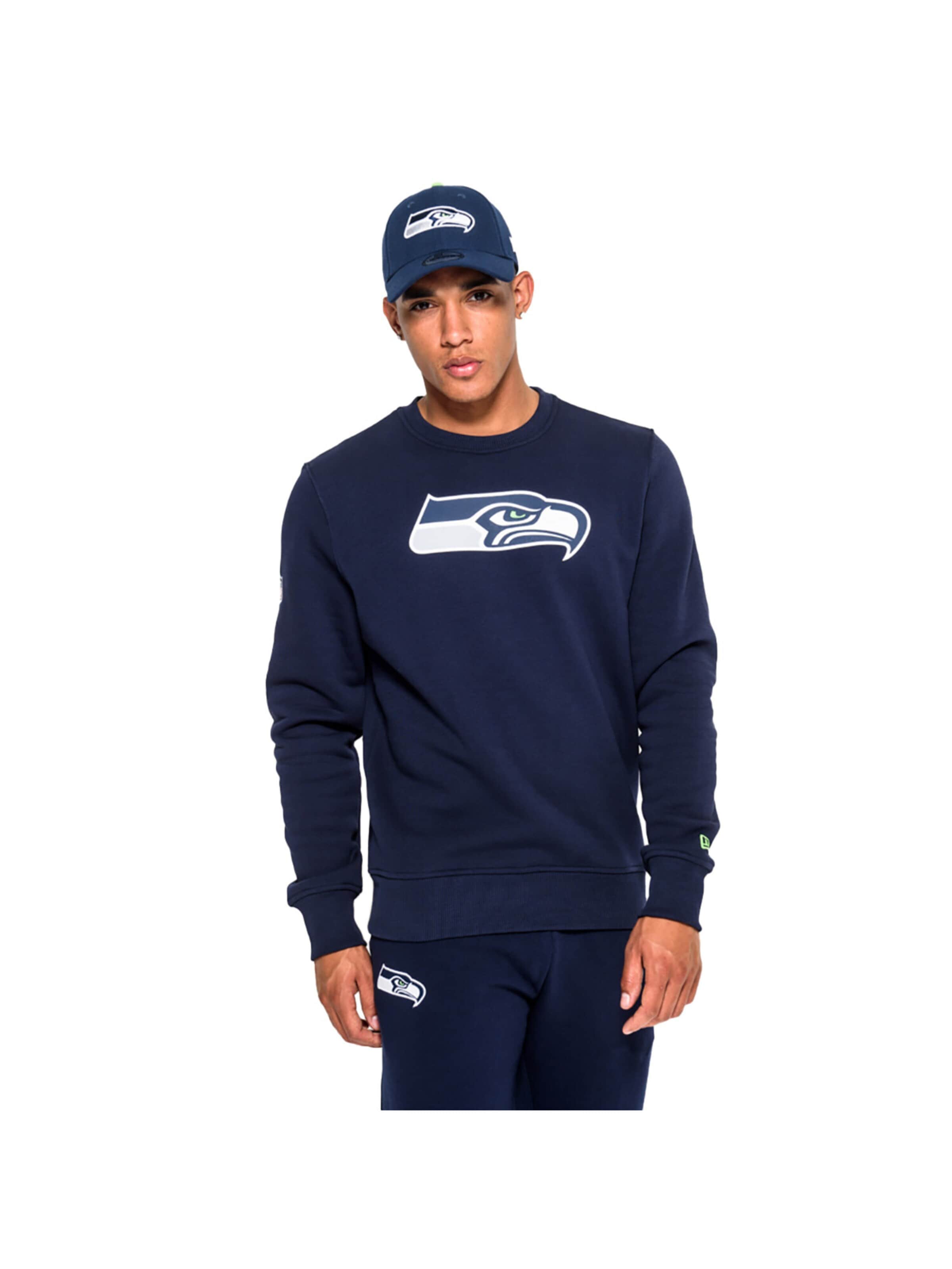 NEW ERA Sportsweatshirt 'Team Seattle Seahawks' in Blauw: voorkant